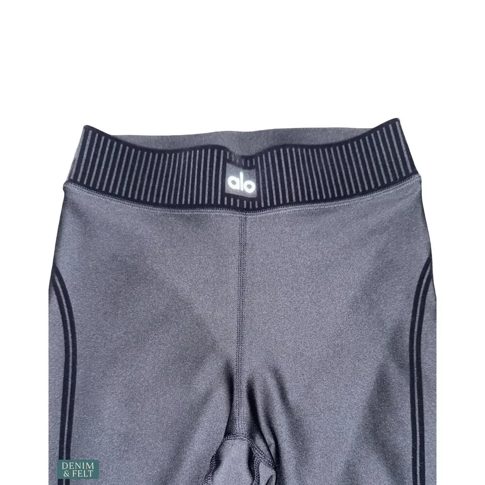 Alo‎ Yoga Airlift High Waist 7/8 Line Up Legging Black Sculpting Gym Yoga Sleek